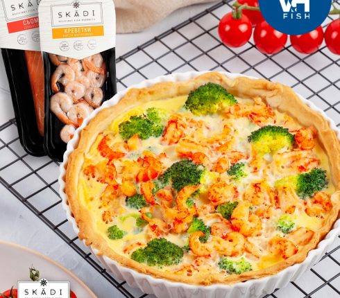 Recipe: Tart with seafood and broccoli